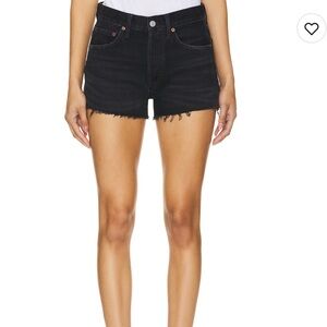 Agolde Parker Black Jean Shorts